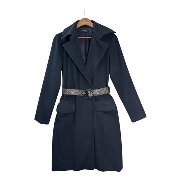 Ulla Johnson Womens Wool Cashmere Overcoat M Black Single-Breasted Tailored - Picture 5 of 13